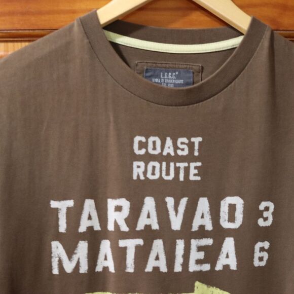 L.O.G.G Brown Vintage Short Sleeve Tee with Graphic Design Medium - Picture 5 of 6